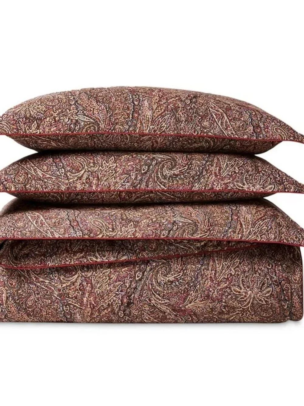 NEW 3-pc Ralph Lauren HALLIE Paisley Full/Queen Cotton Comforter Set MSRP $355
